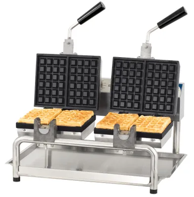 Produktbild von Casselin CG180D, 4 Waffel(n), Rechteckig, Edelstahl, Eisenguss, Edelstahl, 3600 W