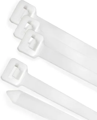 Obrázek produktu pro Příruba je vyrobena ze 100 % nylonu. Barva bílá / přírodní 3,5 x 280 mm. 100 kusů. Plastová svorka, organizér kabelů, vysoká odolnost