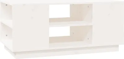 Obrázok produktu pre vidaXL Konferenčný stolík biely 90x49x40,5 cm Masívne borovicové drevo