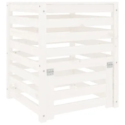 Image de Composteur Blanc 63,5x63,5x77,5 cm Pin massif