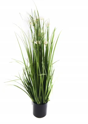 Zdjęcie produktu dla Trawa Sztuczna Gęsta Fejka Białe Kwiaty 65Cm