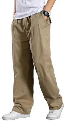 Productafbeelding van Casual Chino Broek met Elastische Taille voor Mannen