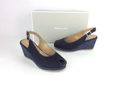 Produktbild von Tamaris Damen Keil-Sandale dunkelblau 38