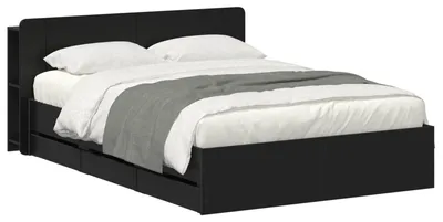 Immagine prodotto di Telaio del letto con storage con testiera Nero 160 x 200 cm