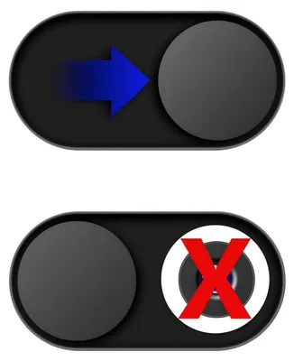 Productafbeelding van Webcam Cover Slideshow, 2 stuks zwart metaal voor privacybescherming