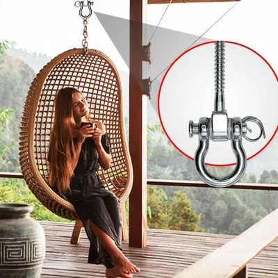 Obrázek produktu pro Nerezové háky Famanu – držáky pro zavěšení houpaček, houpacích sítí a boxovacích pytlů – 2 kusy
