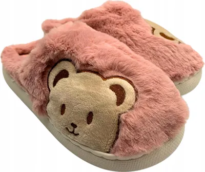 Produktbild von Damen & Kinder Winter Hausschuhe Bär Plüsch 36-37