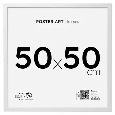 Zdjęcie produktu dla Ramka na zdjęcia i plakaty 50x50 cm, biała, MDF – Poster Art