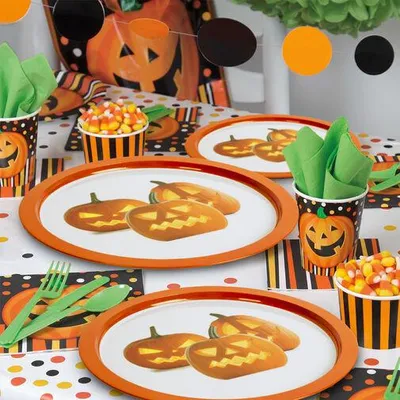 Obrázek produktu pro Halloweenská dekorace – dýně – kov – 31 cm