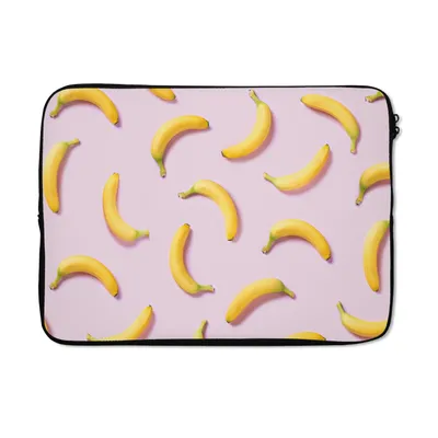 Produktbild von MuchoWow® Laptop Hülle 14 ZollBanane - Rosa - Pastell Laptoptasche - Laptoptasche - Stoßsicher - Schutzhaube