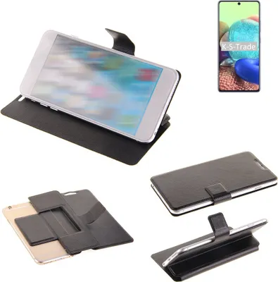 Produktbild von K-S-Trade Schutzhülle kompatibel mit Oppo A72 5G Schutzhülle Flip Cover Klapphülle Wallet Case Slim Handyhülle bookstyle schwarz
