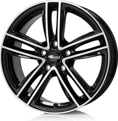 Produktbild von 15 Zoll Alufelge RC Design RC27 15"x6" 5x100 PCD ET38 57,1mm Felge Schwarz Frontpoliert
