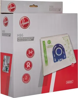Immagine prodotto di Hoover H86, Sacchetto per la polvere, cilindrico, bianco, Hoover, HE710HM 021, HE732ALG 011, HE722PET 011, HE730ALG 011, HE720PET 011, HE720PET 001, HE710HM 011, 4 pz