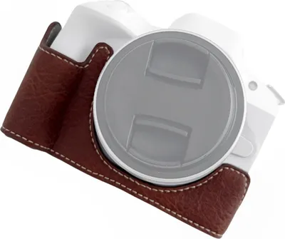 Obrázok produktu pre Podstavec pod fotoaparát,Polyuretánkožená ochranná taška na fotoaparát, tlmiaca nárazy pre R50 R100, prenosné puzdro na fotoaparát pre outdoorové fotografovanie (hnedá)
