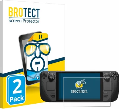 Produktbild von 2x Für Valve Steam Deck / OLED Schutzfolie BROTECT Displayschutz Display Schutz Folie Klar Transparent