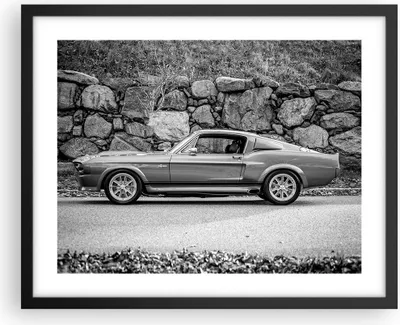 Produktbild von Gerahmtes Poster - Schwarzer Rahmen - Auto Ford Mustang - 50x40 cm - Wand Bild - Wanddeko - Wandbilder - Kunstposter - Wandposter - Bilderrahmen - Bilder - Kunstdruck - P2BAA50x40-5011