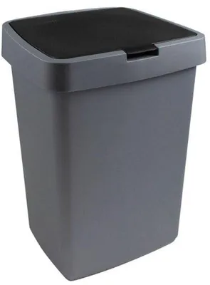 Produktbild von Famanu Abfalleimer mit Klappdeckel 25 Liter - Schwarz