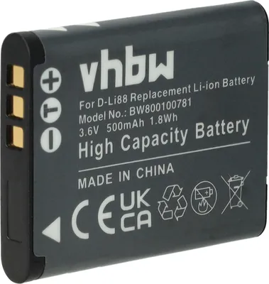 Produktbild von vhbw Akku Ersatz für Toshiba PX1686 für Kamera (500 mAh, 3,6 V, Li-Ion)