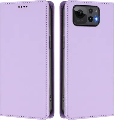 Produktbild von Handyhülle für Asus Zenfone 12 Ultra, Kunstleder Klapphülle Stoßfeste Magnetische Hülle mit Ständer Violett