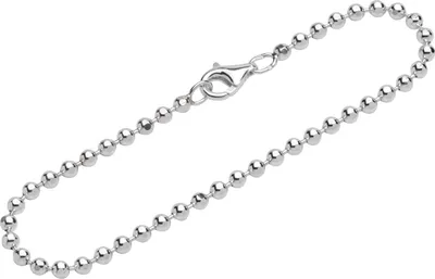 Produktbild von Armband 925 Sterling Silber 19cm Kugelkette diamantiert Damen Armbandkette fein