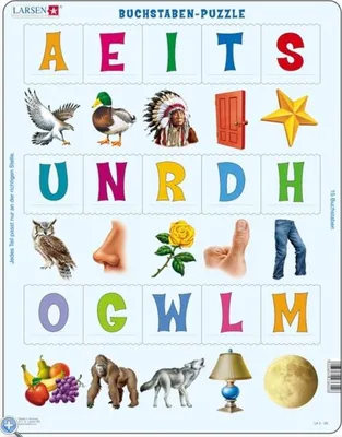 Produktbild von Larsen Puzzle - Alphabet Buchstabenpuzzle - 15 Teile - Lernspielzeug