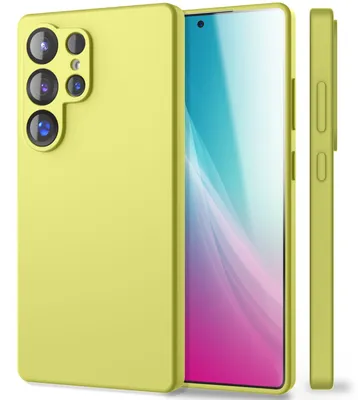 Immagine prodotto di Custodia in silicone NALIA per Samsung Galaxy S25 Ultra – Protezione per la fotocamera e rivestimento interno – PHOENIX (custodia Soft-Touch) – Marchio di Berlino – Verde lime