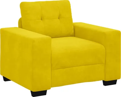 Obrázek produktu pro Rozkládací křeslo žluté 100 x 78 x 80 cm sametové