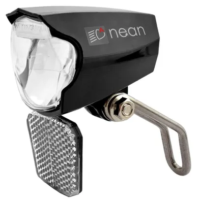 Produktbild von nean LED Dynamo Fahrradlicht 30 LUX mit Lichtautomatik, Standlicht und StVZO Zulassung, Fahrradlampe, Fahrrad Frontlicht, Fahrradleuchte vorne, Scheinwerfer, schwarz