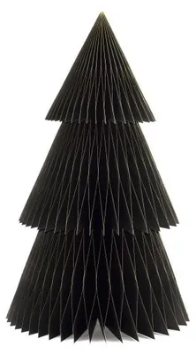 Only Natural – Wabenpapier-Weihnachtsbaum – Schwarz – 60 cm – Ansicht 1