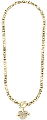 Produktbild von Guess JUBN05475JWYGT/U Damen Collier Herz Edelstahl Gold weiß 45,5 cm