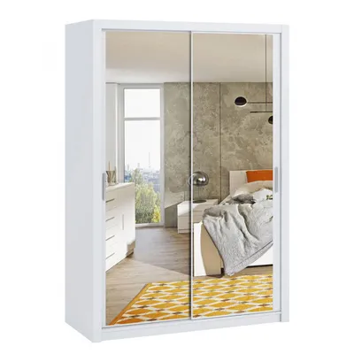 Obrázek produktu pro Šatní skříň 150 cm se zrcadlem CORTLAND 2 - bílá