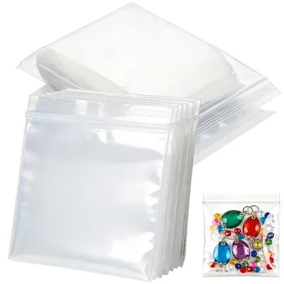 Imagen del producto de Juego de 100 bolsas de plástico reutilizables de 20x20 cm