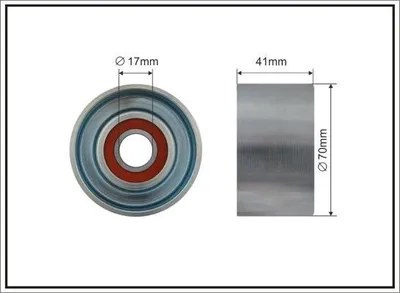 Produktbild von CAFFARO 500207 Spannrolle Keilrippenriemen 70mm für TOYOTA LAND CRUISER (VDJ20, UZJ20)