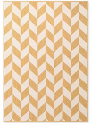 Produktbild von Ted Baker Flachgewebeteppich Terrick, Wetterfest, Modern, Pflegeleicht, Ocker