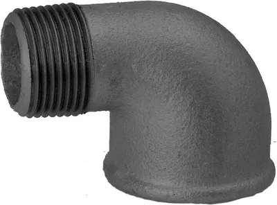 Produktbild von Hermann Schmidt Temperguss 92 Winkel 14092032 DN 32, 1 1/4", 90°, IG/AG, schwarz