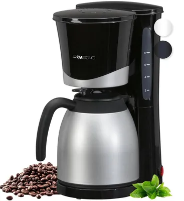 Image de Cafetière filtre - 8 à 10 tasses - 1 litre - Noir - Avec verseuse isotherme
