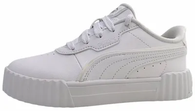 Image de Puma Carina 3.0 Holo : Chaussures de sport pour enfants, baskets blanches, style décontracté