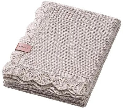 Imagen del producto de Manta para bebé de viscosa de bambú, color beige, 75 x 100 cm, 100% fibra de bambú con contenido de viscosa