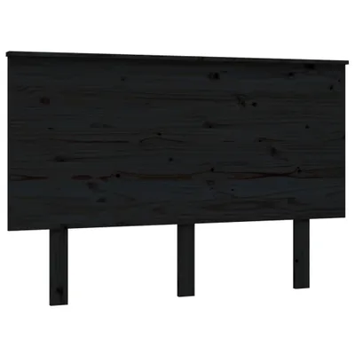 Zdjęcie produktu dla Wezgłowie Łóżka, Czarne, 124X6X82,5 Cm, Lite Drewno Sosnowe Lumarko!