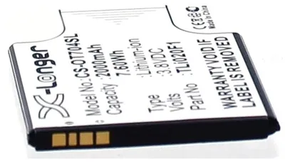 Produktbild von Akku für Alcatel One Touch Pop Star 5022D Li-Ion 3,8 Volt 2000 mAh schwarz