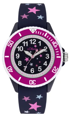 Produktbild von s.Oliver Uhr Kinder-Armbanduhr Silikon Kids Mädchen Silikon SO-3926-PQ