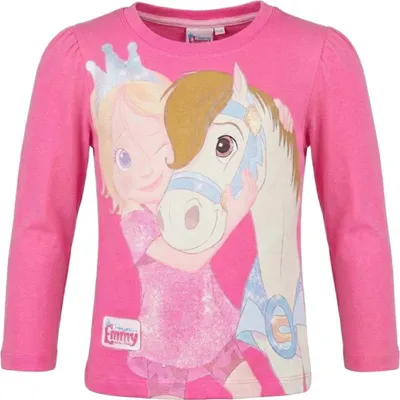 Produktbild von 82401 Prinzessin Emmy und Ihre Pferde Langarmshirt Sweatshirt – Pink, Gr. 98 – Süßes Shirt mit Prinzessin Emmy Motiv