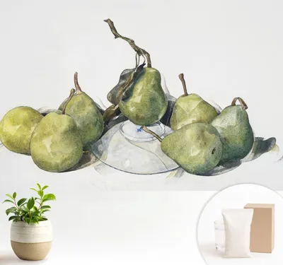Produktbild von Fototapete selbstklebend - 104x70 cm - Tapete - Wandtapete - Wandbilder - Klebefolie - Dekofolie - Tapete Folie - Wand - Dekoration - Wohnzimmer - Aquarellbirnen
