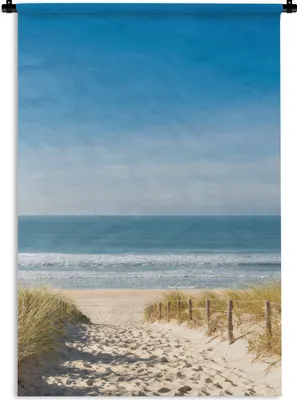 Produktbild von MuchoWow® Wandteppich Wandbehang Strand - Meer - Düne - Sand - Sommer 90x135 cm Tapisserie Dekoration Wandtuch - Baumwolle - Wandskulptur