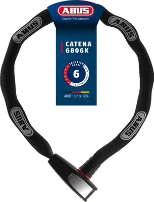 Produktbild von ABUS Kettenschloss Catena 6806K – Robustes Fahrradschloss mit Textilschlauch