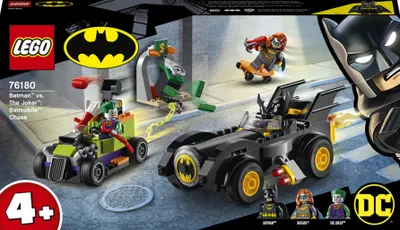 Produktbild von LEGO 76180 DC Batman vs. Joker: Verfolgungsjagd im Batmobil, Set mit Autos und Superhelden für Kinder ab 4 Jahre