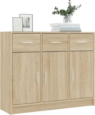 Produktbild von vidaXL Sideboard Sonoma-Eiche 91x28x75 cm Holzwerkstoff