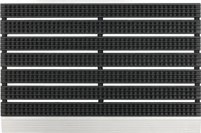 Obrázek produktu pro Rohožka Super Brush černá rohožka ALU vstupní rohožka zachycující nečistoty hliníková rohož, rozměr:600 x 400 mm