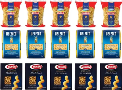 Produktbild von Testpaket Riccioli Cellentani Cavatappi Barilla Divella De Cecco Italienische Kurze Pasta ( 15 x 500g ) Nudeln
