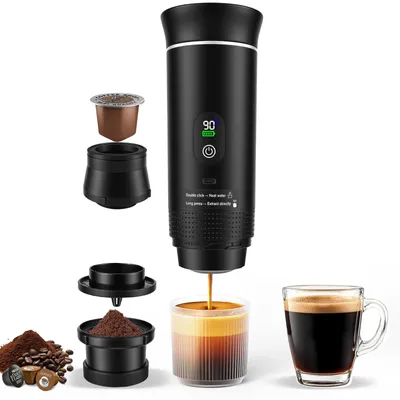 Tragbare Espressomaschine, Schwarz, 50 Tassen, 0,81 kg